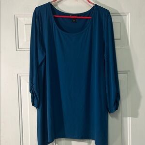 (🍎4 For $15)New Directions Women’s XL  Teal Tunic Top